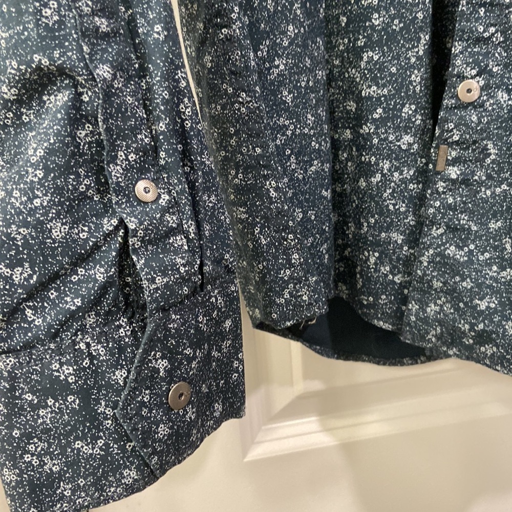 Calvin Klein - Navy Print Button Down Dress Shirt - Picture 6 of 8